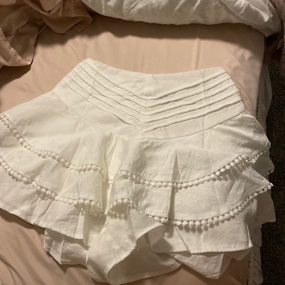 Selfie Leslie Wild and Free Pintuck Pleat and Layered Ruffle Shorts